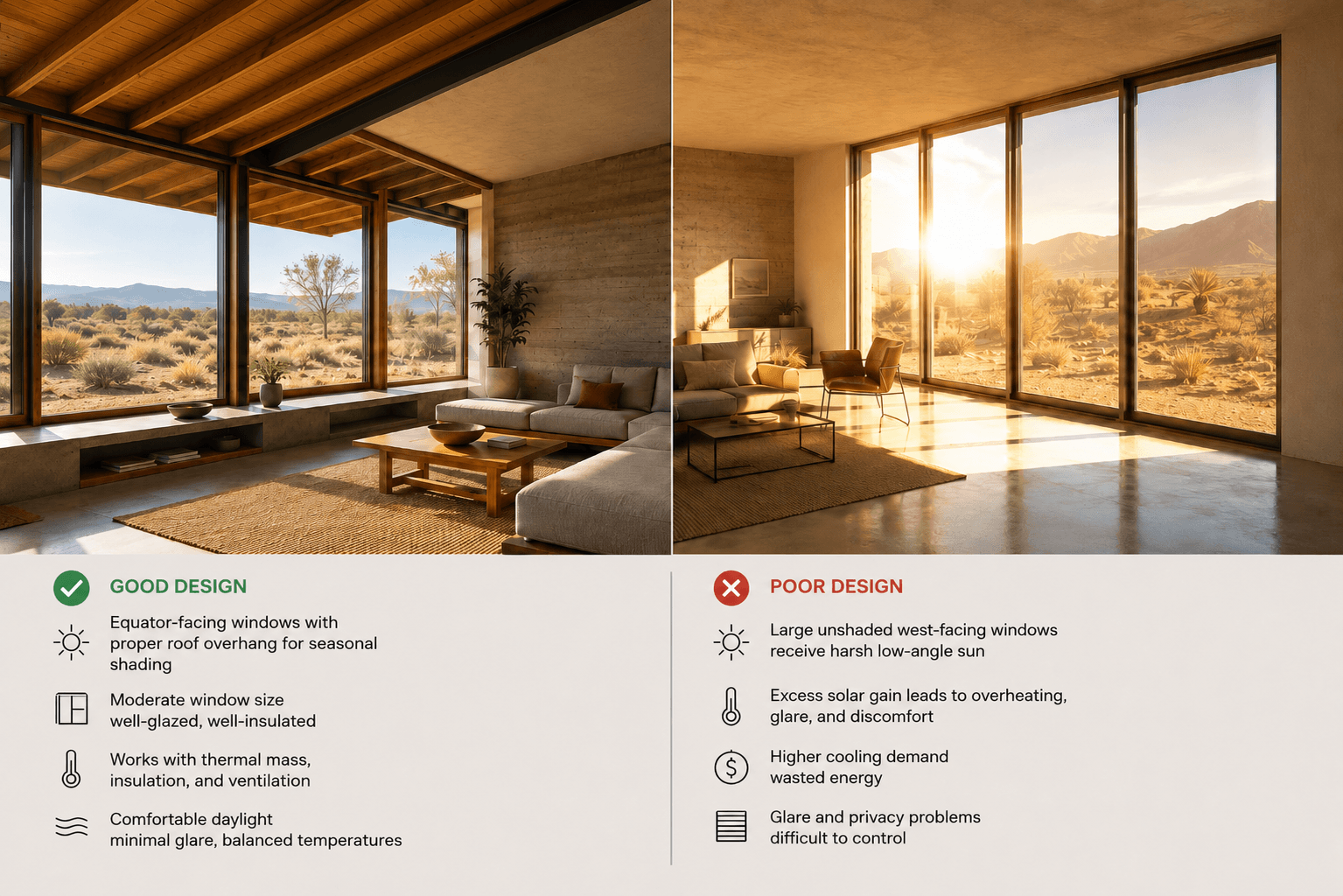 Good design vs poor design in architecture