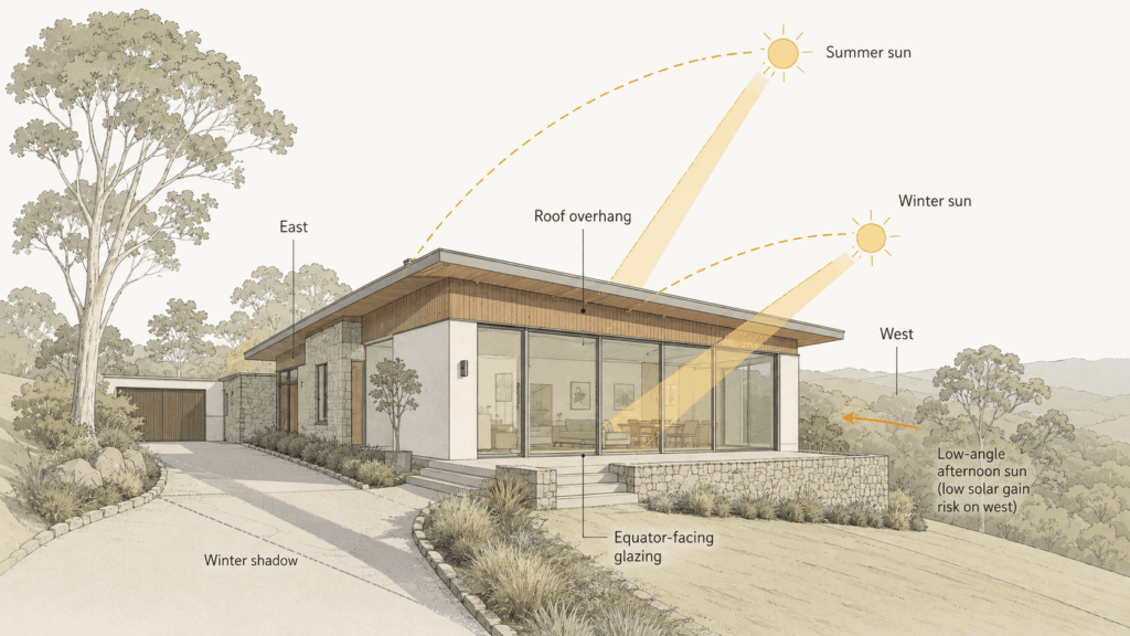 Modern house on sloped site diagram (1) Modern house on sloped site diagram (1)