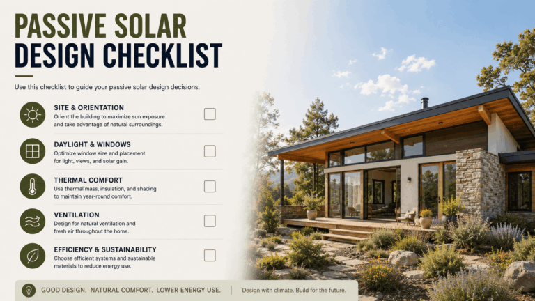 Passive solar design checklist