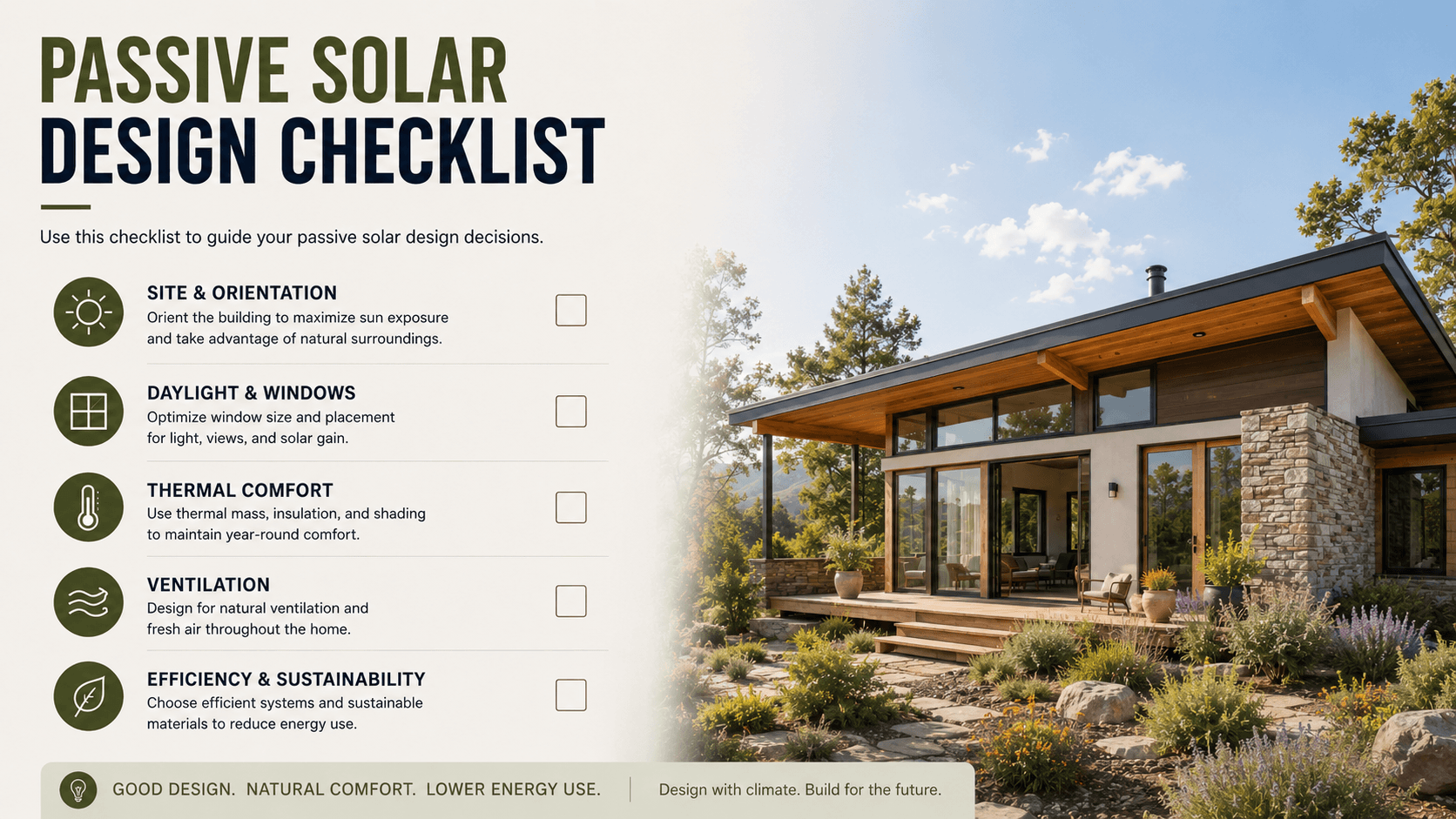 Passive Solar Design Checklist