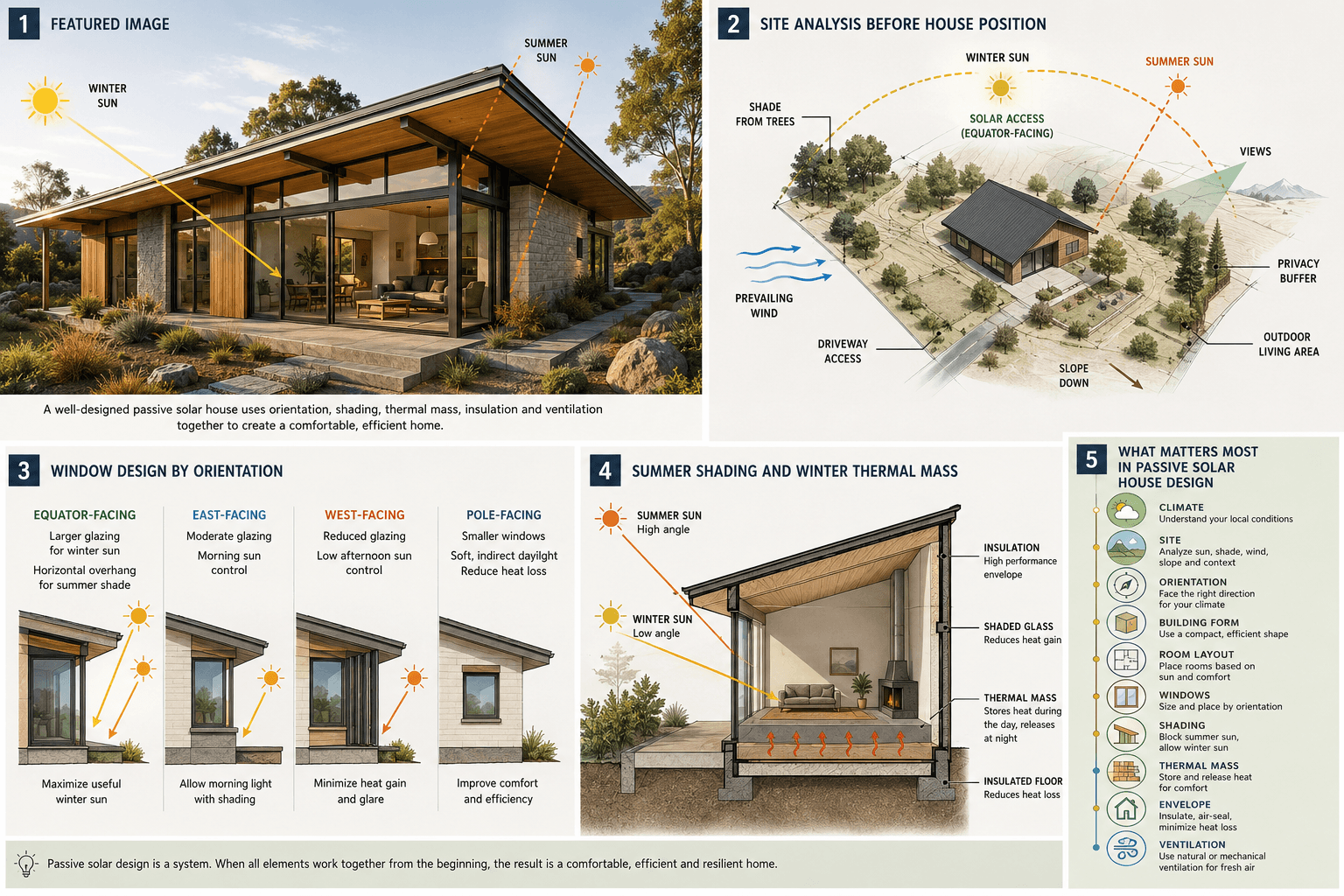 Passive solar house design guide