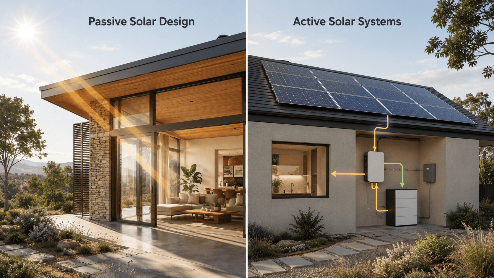 Passive vs active solar systems comparison