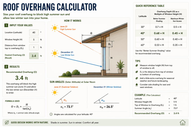 Roof Overhang Calculator