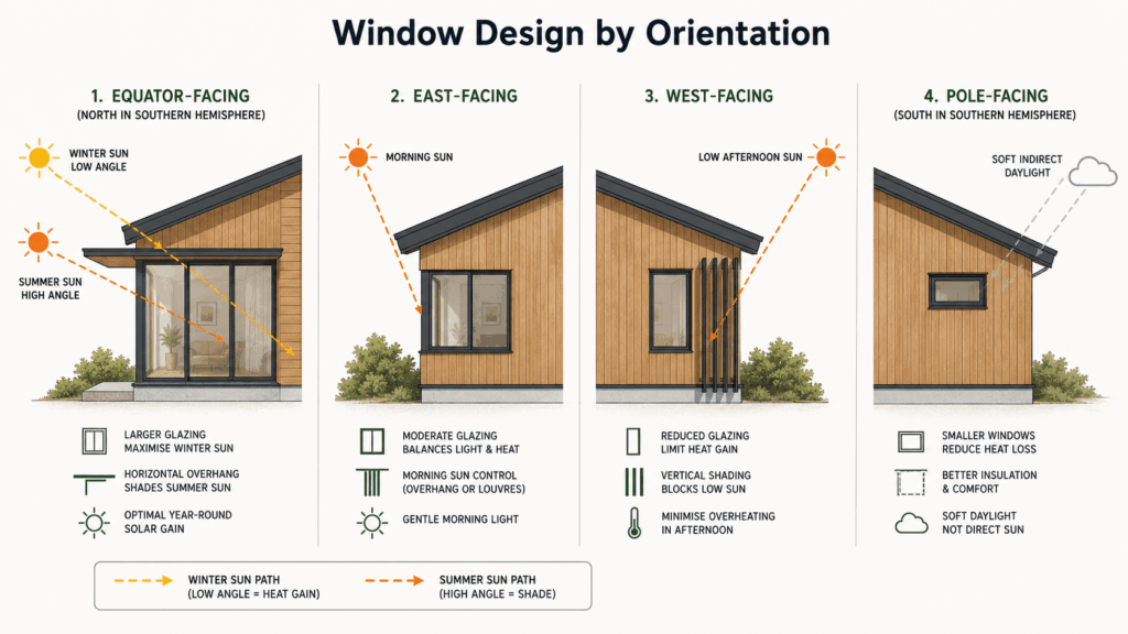 Window design by orientation guide 