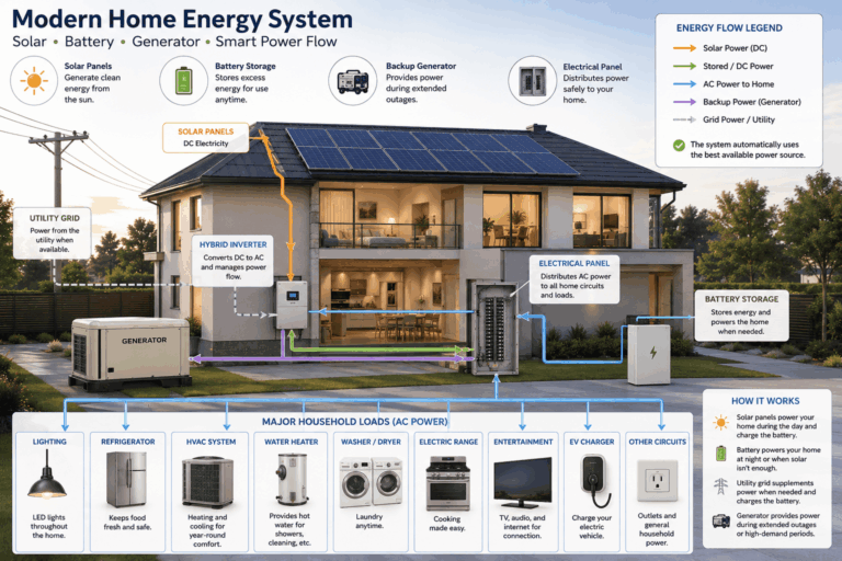 Modern home energy system overview