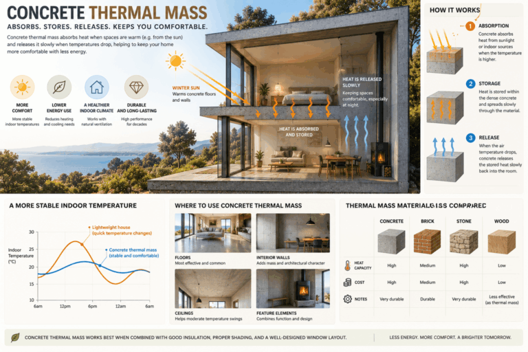 Concrete Thermal Mass Infographic